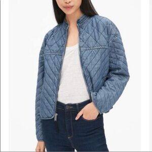 Gap Quilted Full Zip Jacket Small